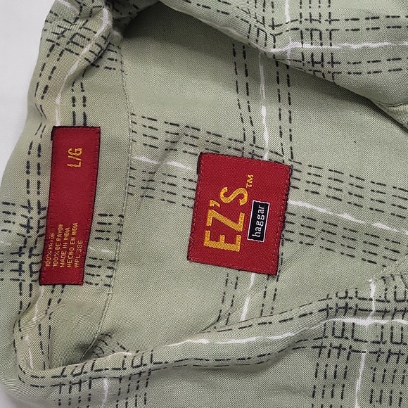 EZ's haggar hawaiian summer button down shirt sz Large - Picture 4 of 9